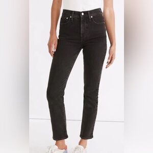 Madewell High-Rise Skinny Jeans in Black Wash